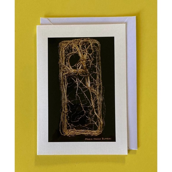 - Set of 4 Metallic Art Print Blank Greeting Cards W/ Envelope - Art by my… - Picture 6 of 14